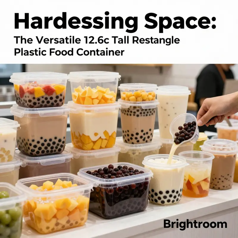 An organized shelf displaying the Brightroom food storage containers filled with various dry goods.
