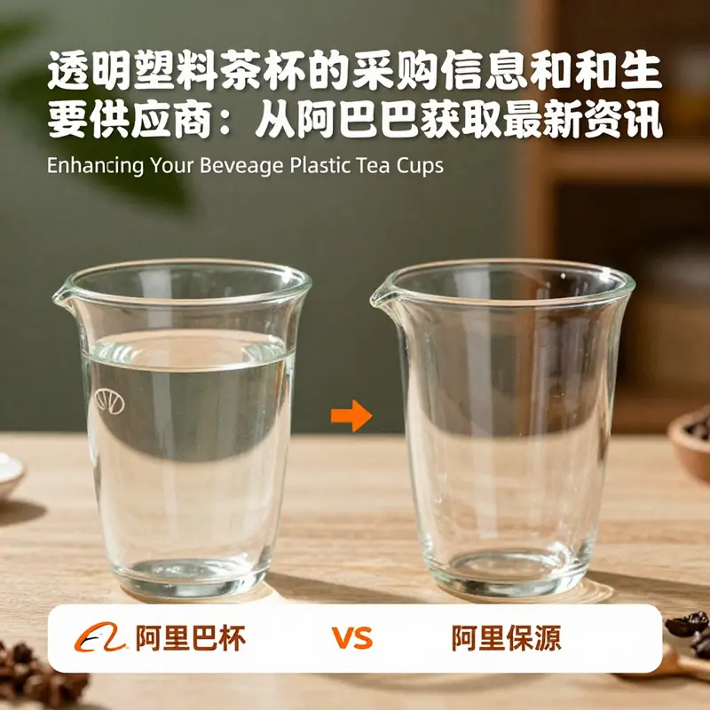 A showcase of clear plastic tea cups in various sizes and styles, highlighting their versatility and appeal.