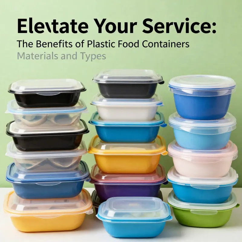 An array of recyclable plastic food containers used in diverse food services.