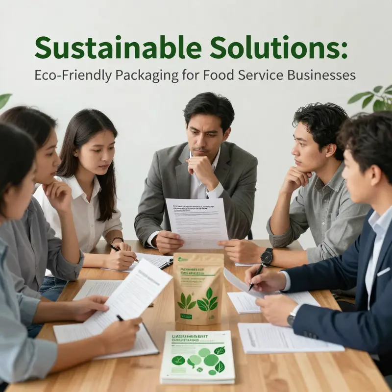 A collection of innovative materials used in eco-friendly food packaging.