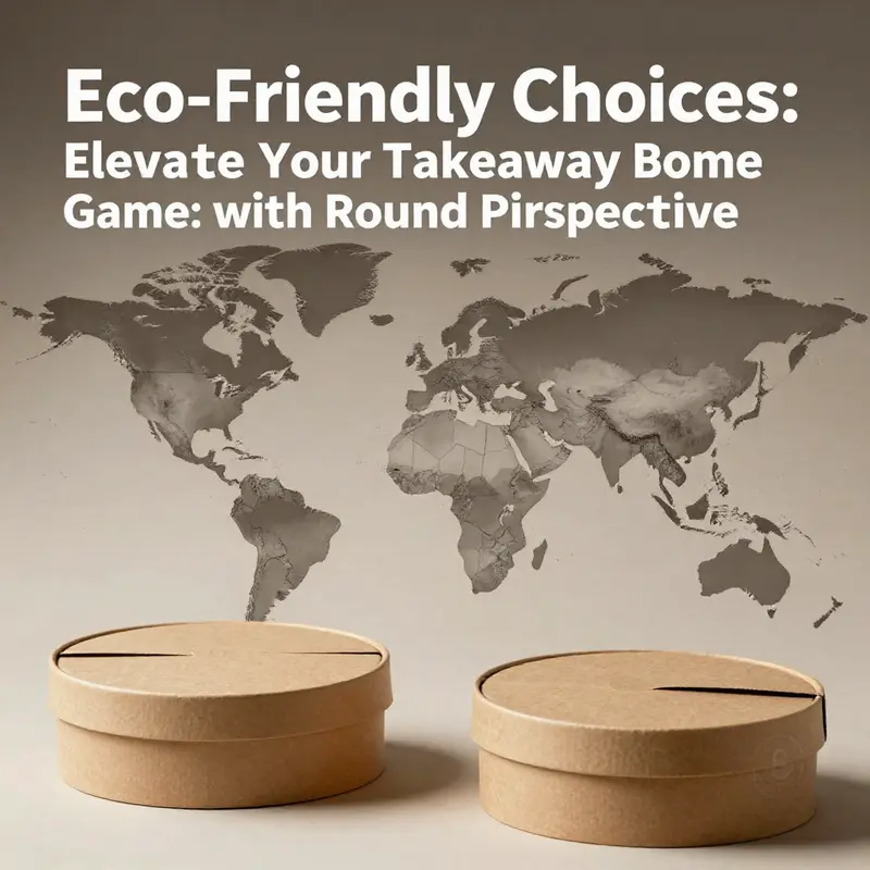 Round kraft boxes with lids showcase delicious pastries while highlighting their sustainable properties.