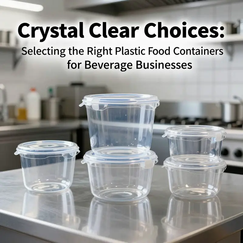 Various clear plastic materials commonly used in food containers.