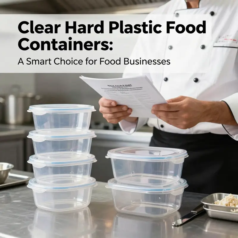 An array of clear hard plastic food containers ideal for various food service applications.