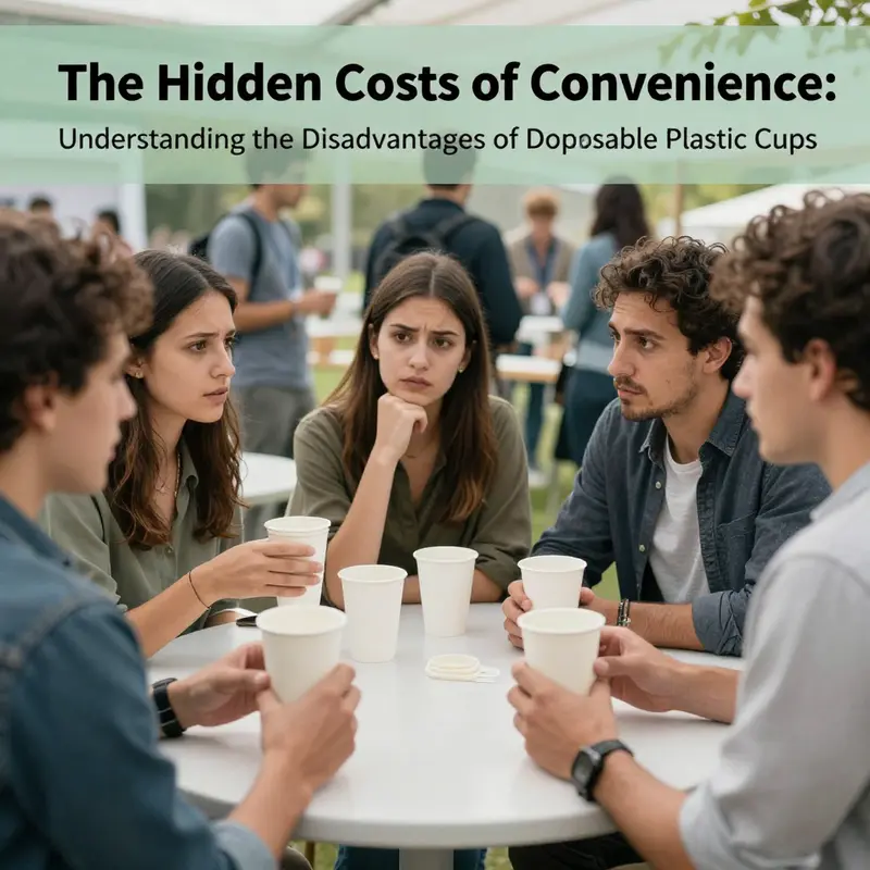 Disposable plastic cups litter a beach, showcasing their long-lasting environmental effects.