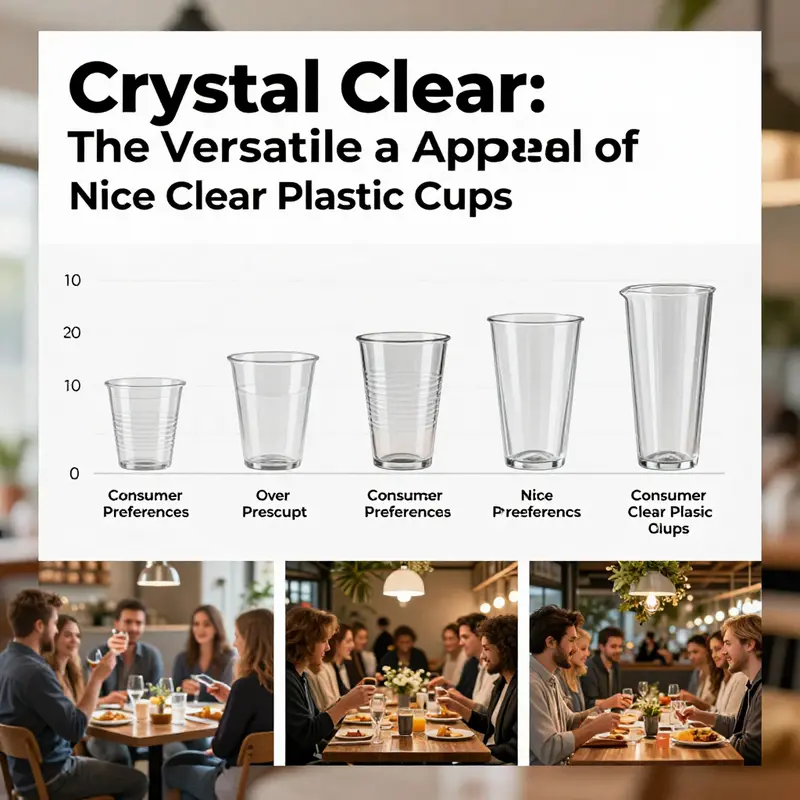 Various types of clear plastic cups illustrating their versatility and uses in beverage service.