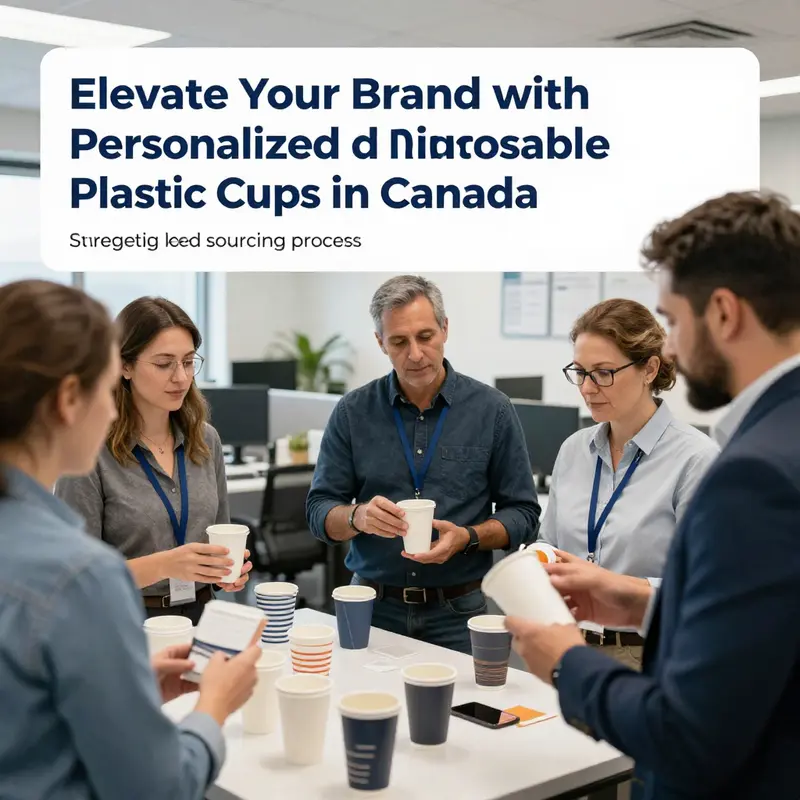 A vibrant cafe illustrating the rising demand for personalized disposable plastic cups in Canada.