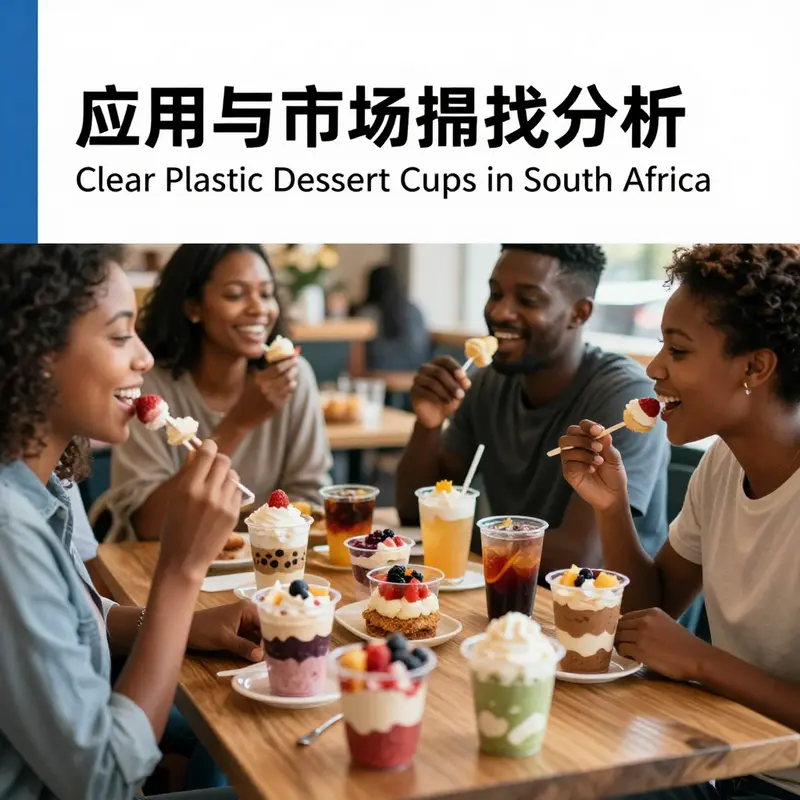 Clear plastic dessert cups transforming experiences in a South African café.