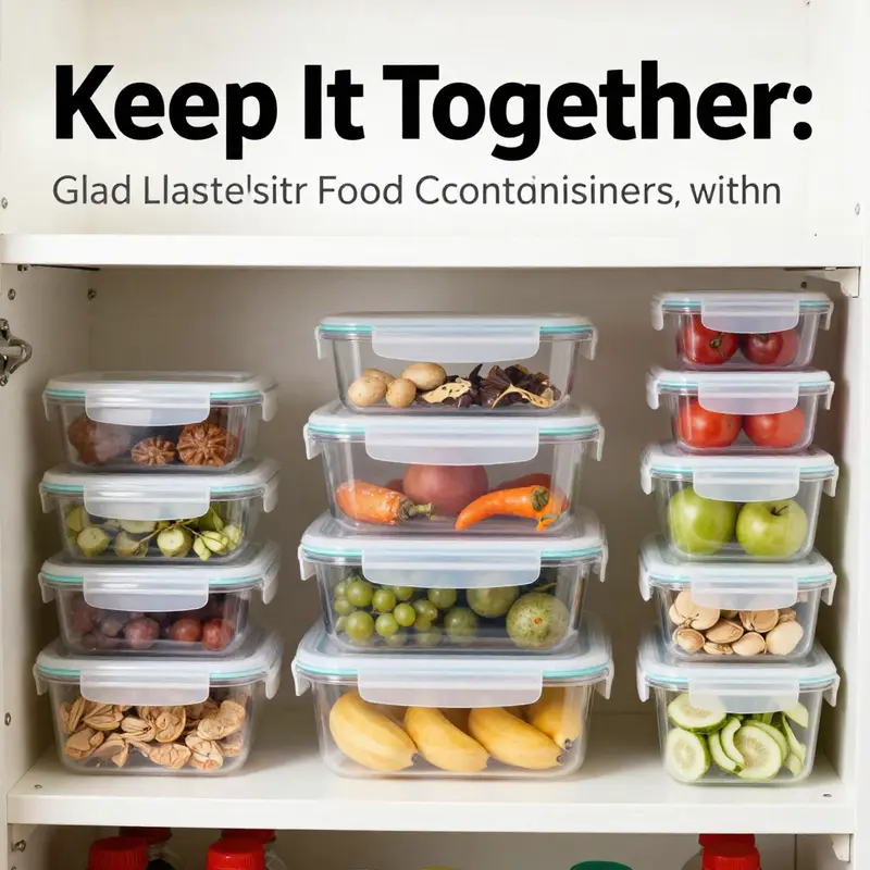 Glad containers with interlocking lids securely fastened, ensuring no spills and easy access.