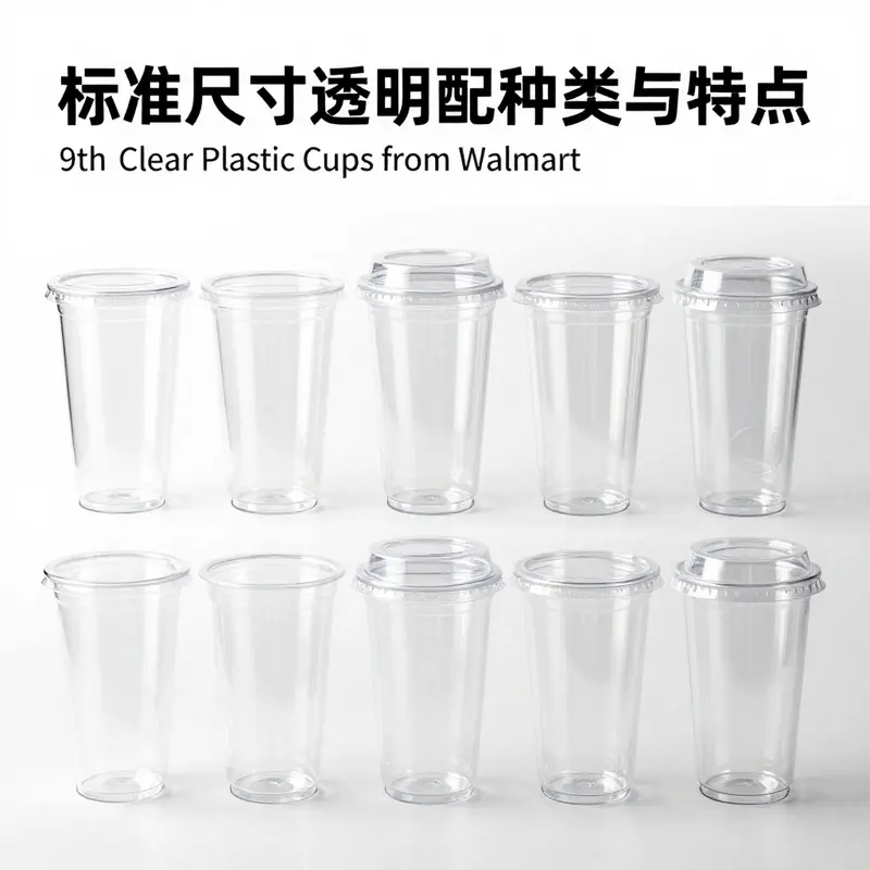 A variety of large capacity clear plastic cups with lids perfect for gatherings.
