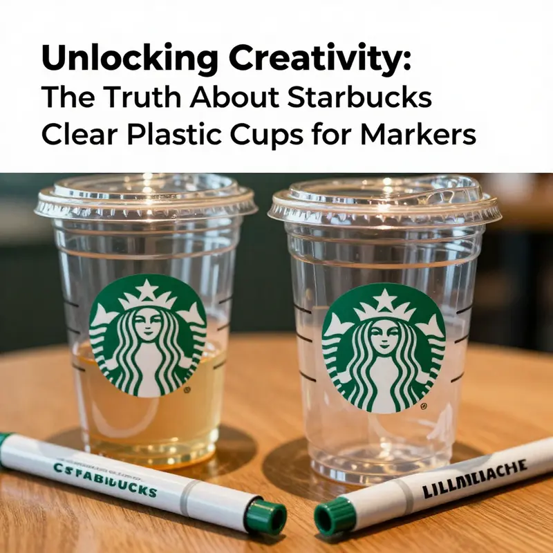 Examining the limitations of Starbucks clear plastic cups for marker usage.