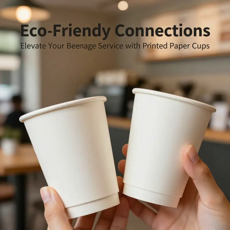 A diverse selection of customized paper cups showcasing unique branding elements.