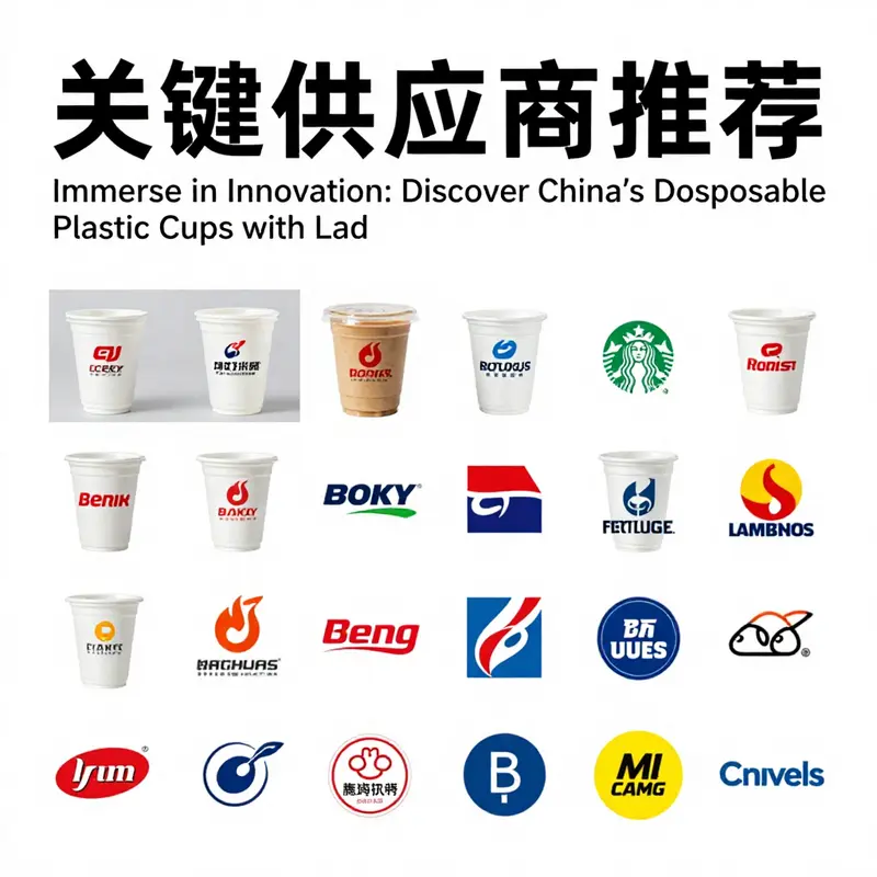 A diverse selection of disposable plastic cups with lids, illustrating options available from Chinese suppliers.