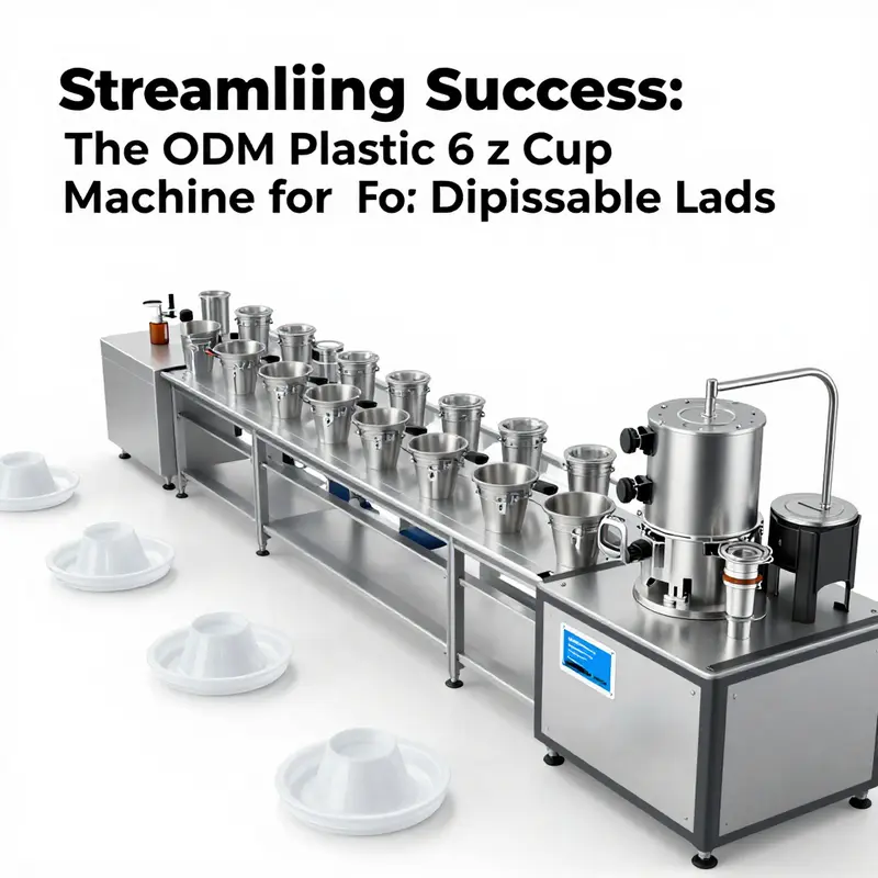 An advanced ODM plastic 6oz cup machine efficiently producing high-quality disposable lids.