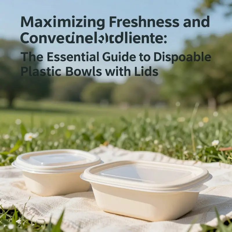 Assorted disposable plastic bowls with lids, designed for multiple food types.