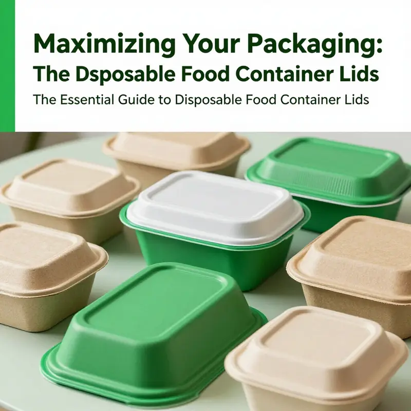 A collection of sustainable disposable food container lids exemplifying eco-friendliness and modern design.