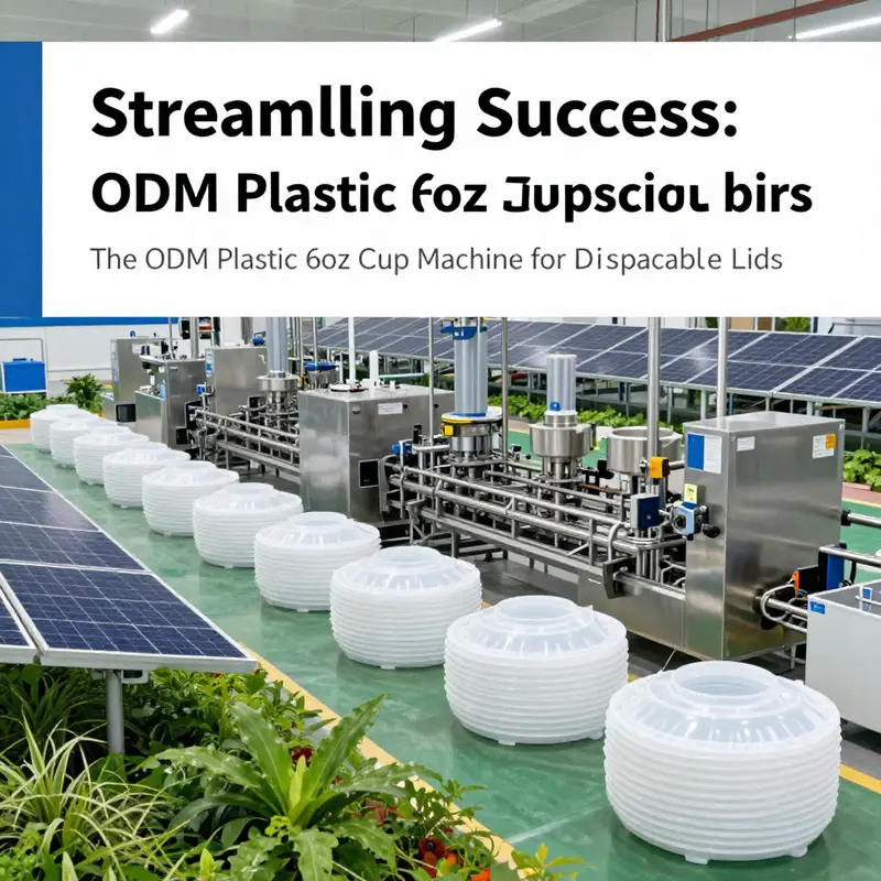 An advanced ODM plastic 6oz cup machine efficiently producing high-quality disposable lids.