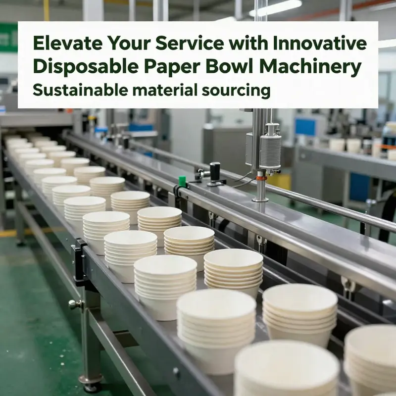 A bustling disposable paper bowl factory demonstrating state-of-the-art machinery and production lines.