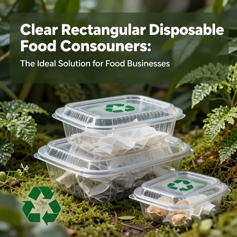 Versatile clear rectangular food containers showcasing different food types.