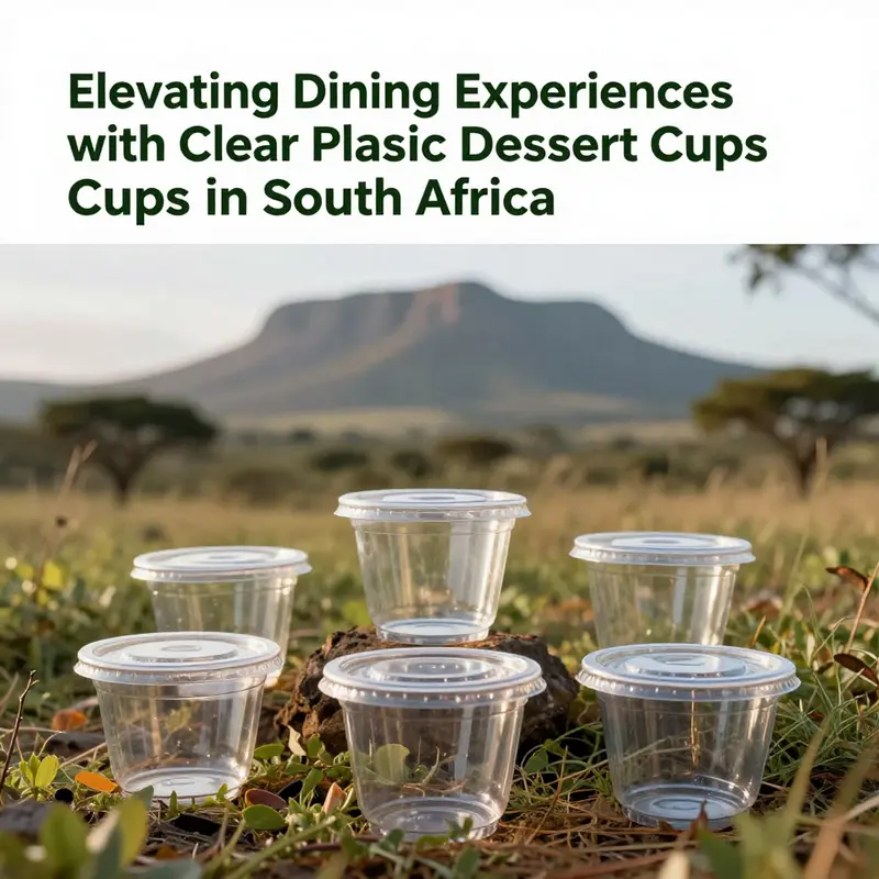 Clear plastic dessert cups transforming experiences in a South African café.