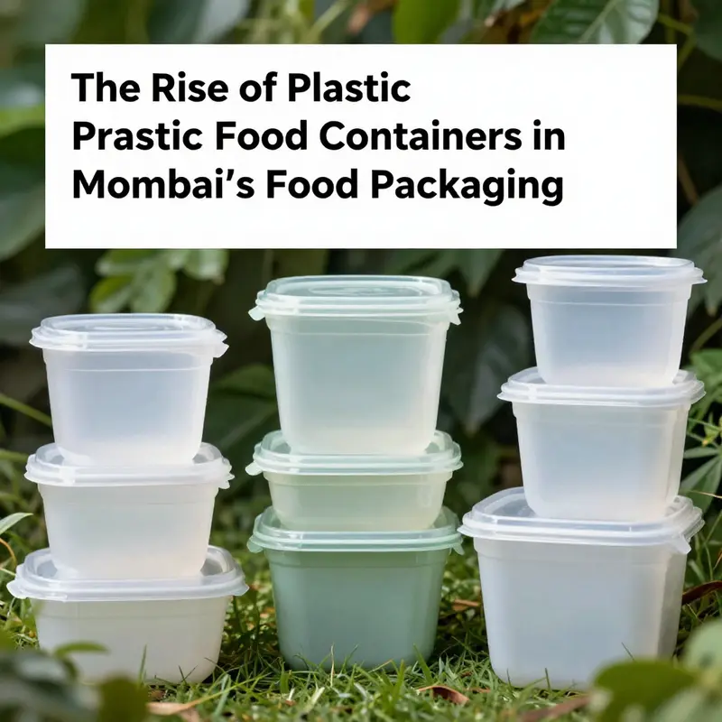A variety of plastic containers commonly used for food packaging in Mumbai.