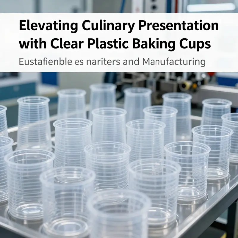 Sleek and durable clear plastic baking cups ready for culinary use.