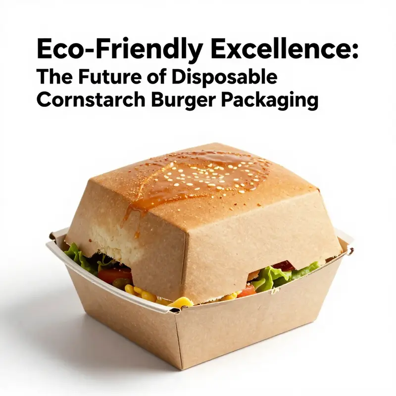 Disposable cornstarch burger boxes support environmental sustainability with biodegradable materials.