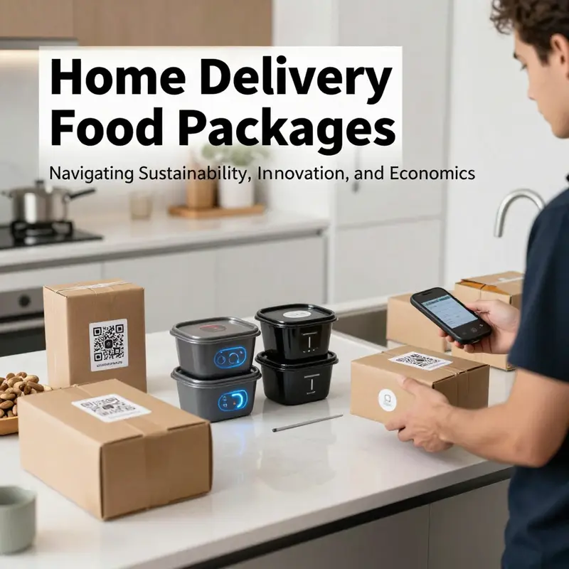 Innovative and eco-friendly packaging options addressing sustainability challenges in food delivery.