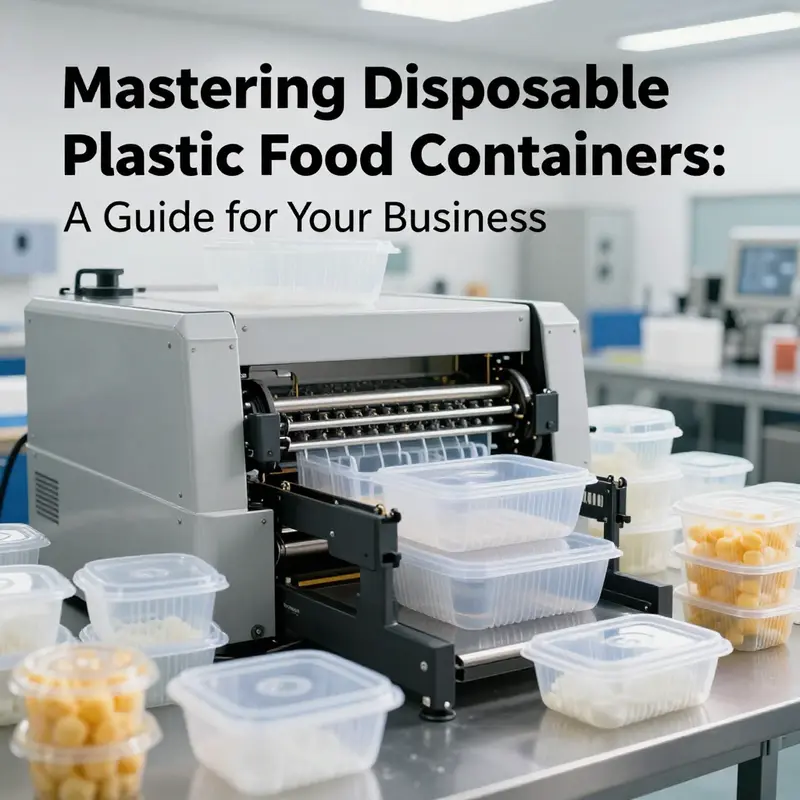 A state-of-the-art machine producing a variety of disposable food containers.