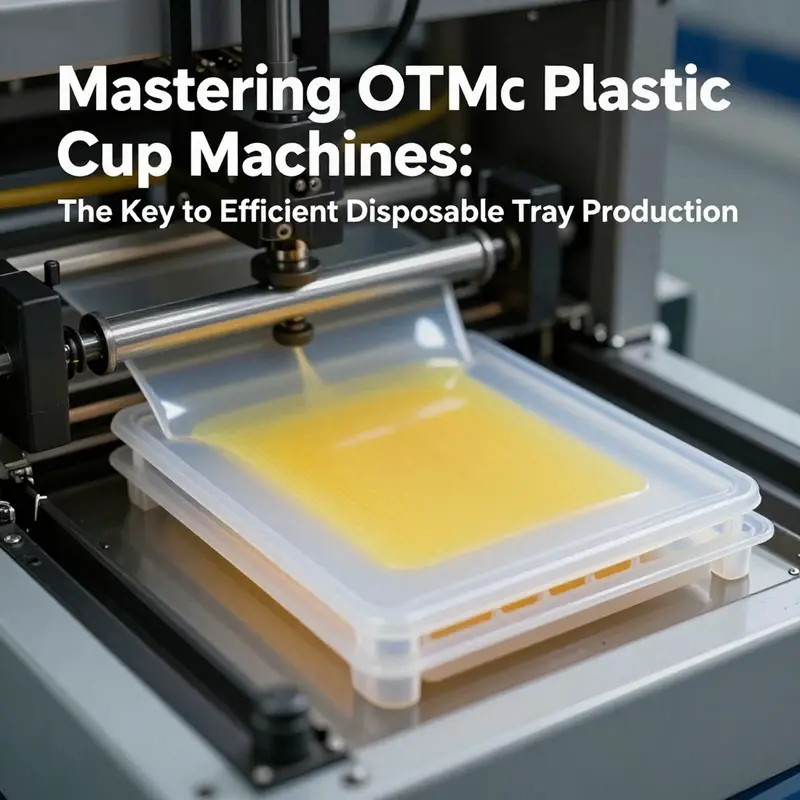 An advanced OEM plastic cup machine showcasing its features in producing disposable trays.