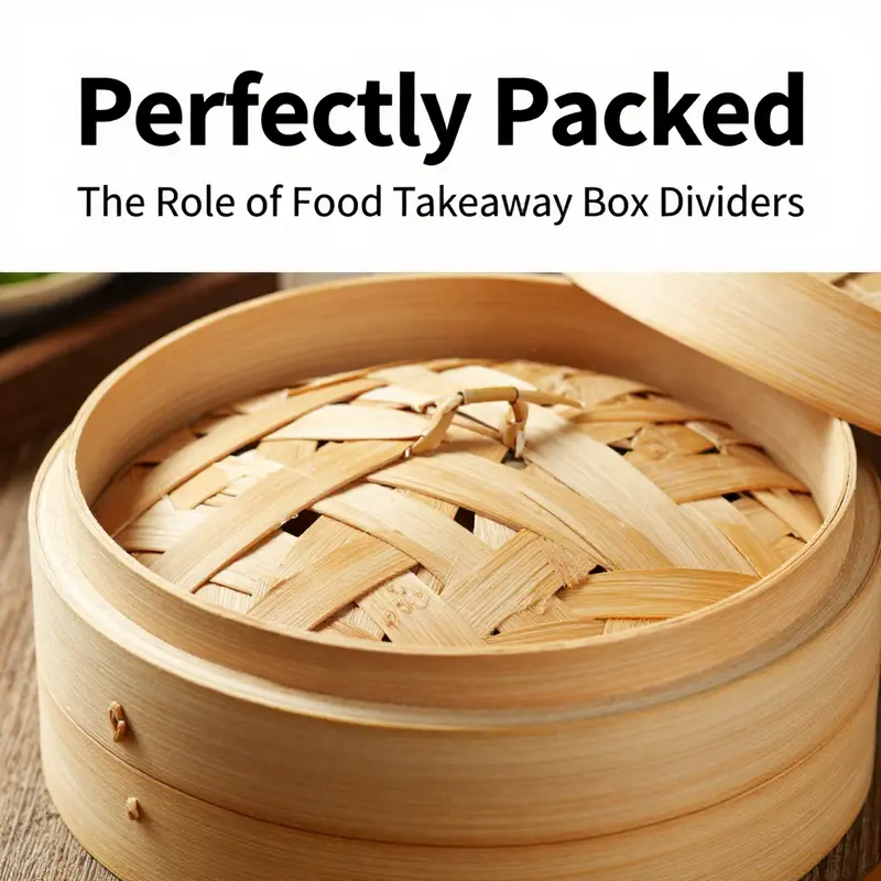Food takeaway boxes featuring durable plastic and molded fiber dividers effectively organize different food items.