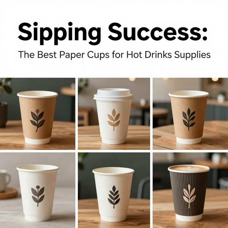 An array of paper cups designed for hot drinks, highlighting variety and personalization.