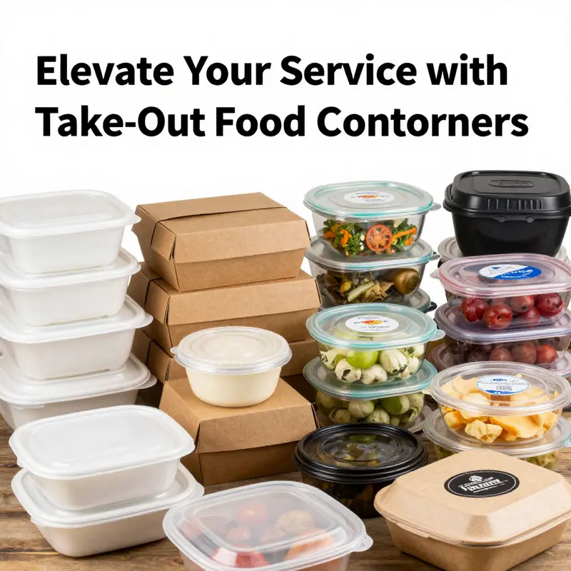 An assortment of take-out food containers showcasing different materials and types ideal for various food services.