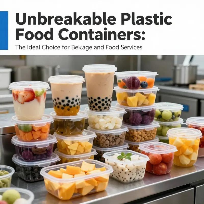 An array of different unbreakable plastic food containers showcasing their versatility in various applications.