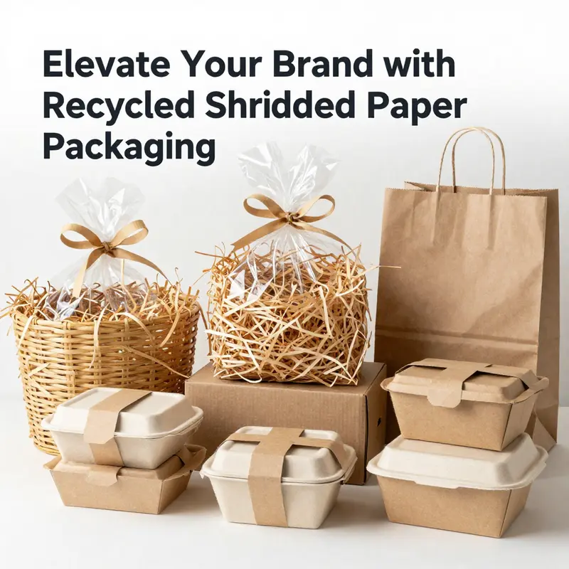 Shredded paper adds protection and enhances shelf appeal.