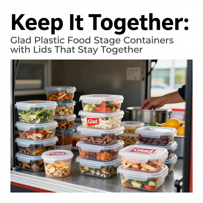 Glad containers with interlocking lids securely fastened, ensuring no spills and easy access.