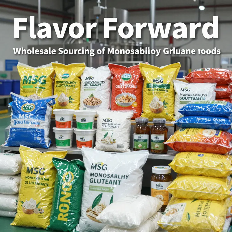 Diverse wholesale options for monosodium glutamate ready for food production.
