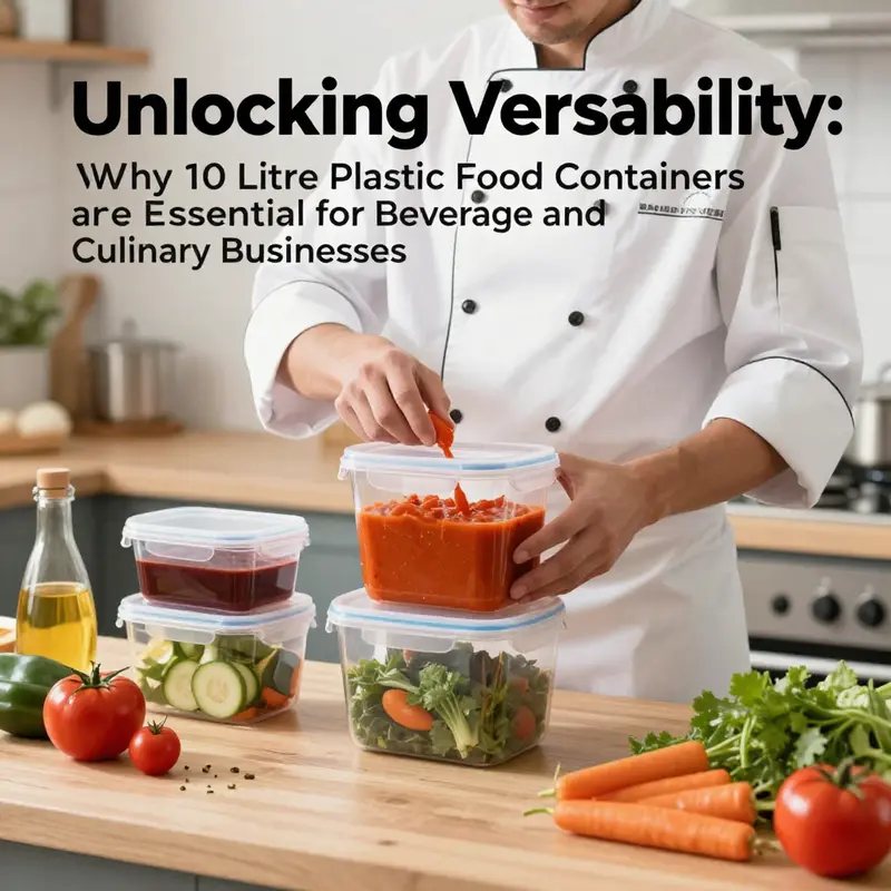 Versatile 10 litre plastic food containers showcasing their practical design features.
