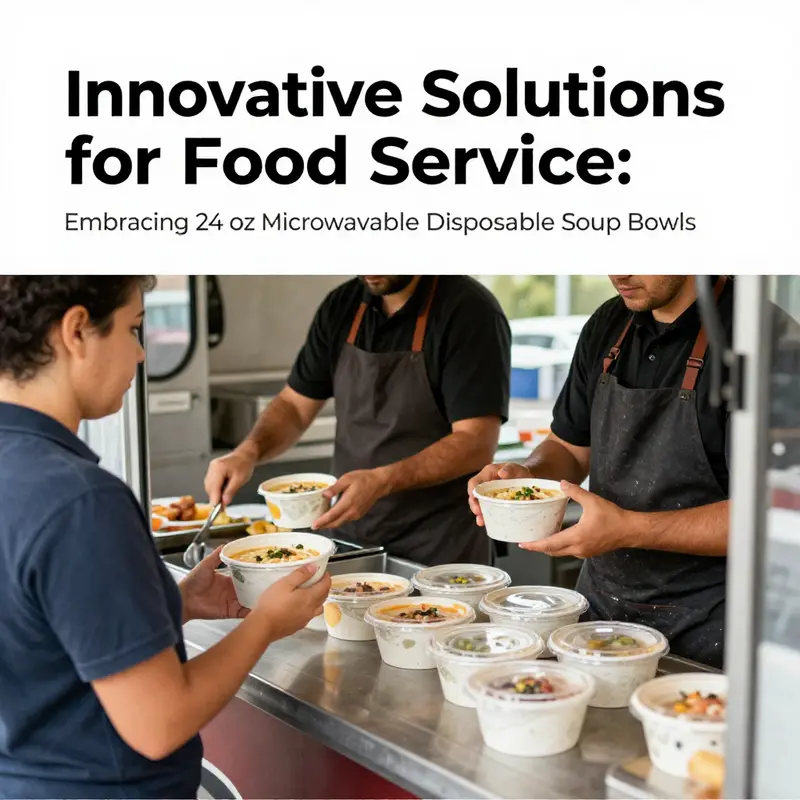 A showcase of the robust design and features of 24 oz soup bowls, perfect for hot or cold food.