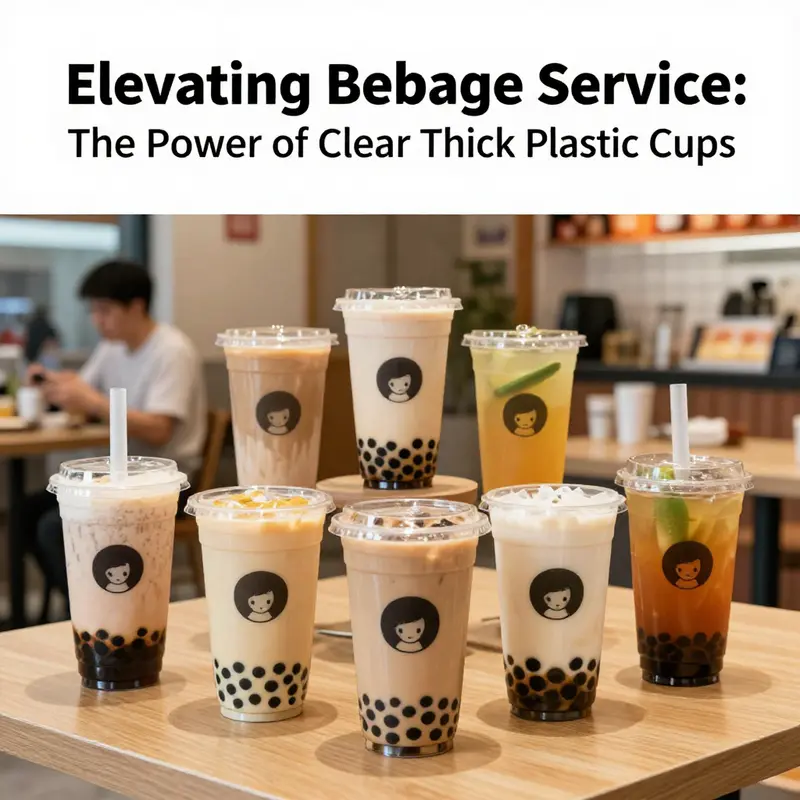 The robust structure of clear thick plastic cups emphasizes durability and quality.
