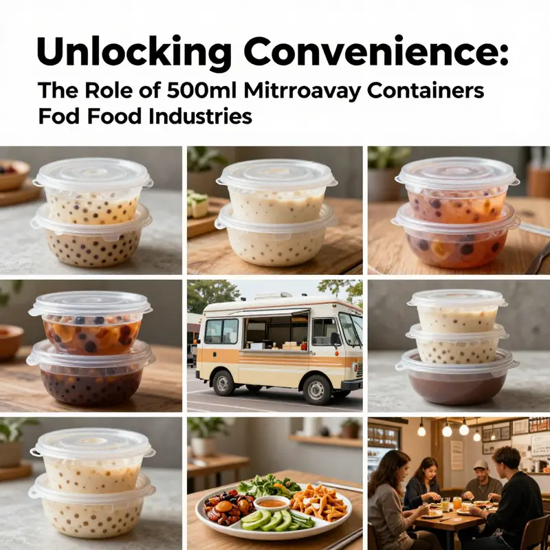 Detailed specifications of plastic 500ml microwave food takeaway containers highlight their essential features and compliance.