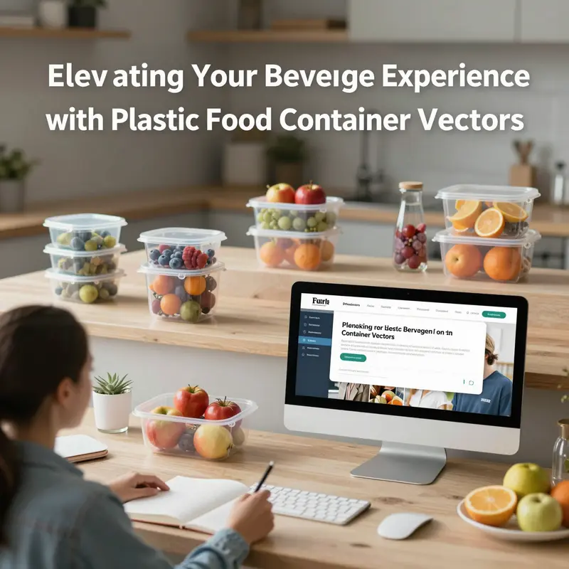A diverse collection of vector-designed plastic food containers highlighting modern design techniques.