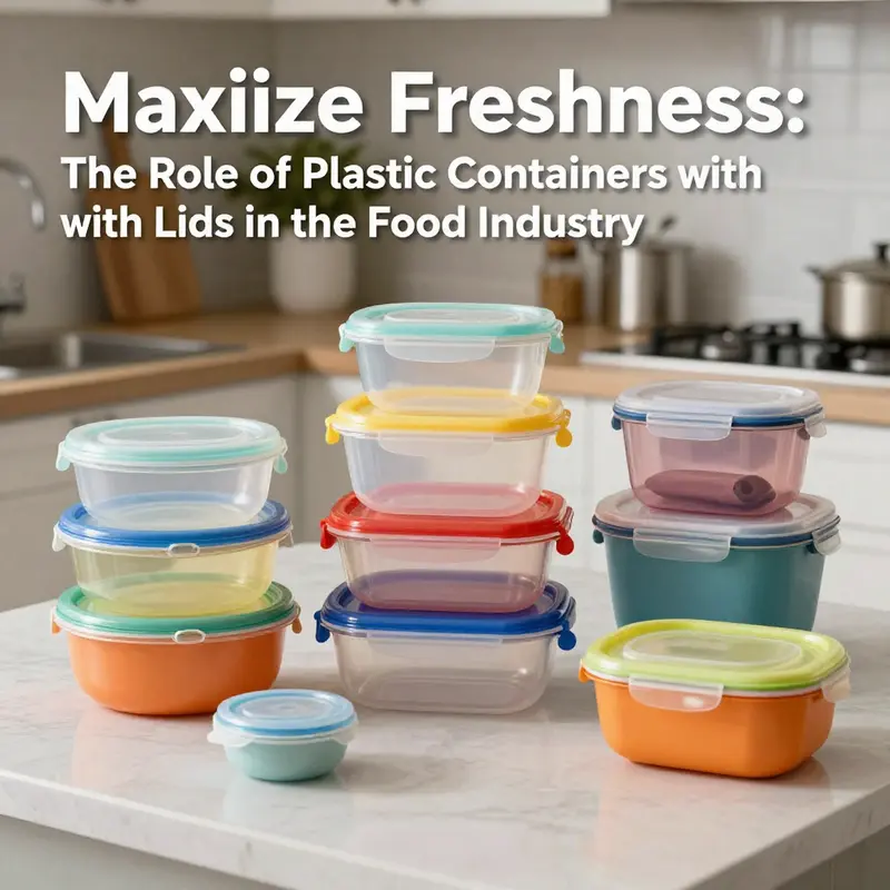 A diverse selection of plastic containers with lids for various food storage needs.