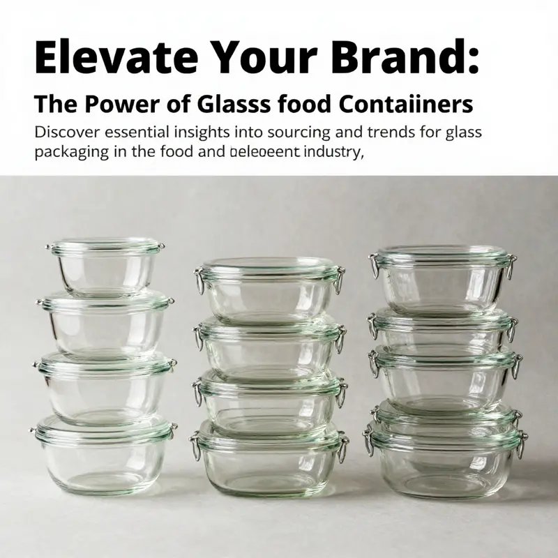 An assortment of high-quality wholesale glass food containers, demonstrating their elegant design and functionality.