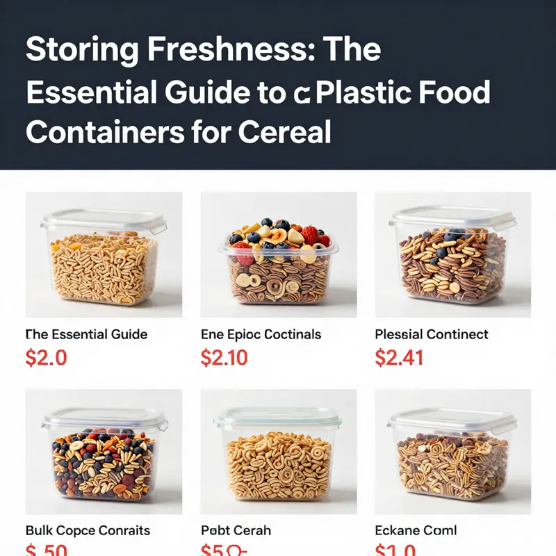 A variety of BPA-free cereal storage containers to ensure safe food storage.
