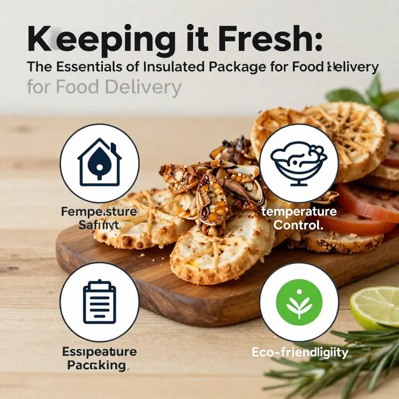 Different types of materials used in insulated packaging for safe food delivery.