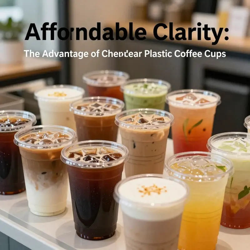Versatile uses of cheap clear plastic coffee cups in various beverage services.