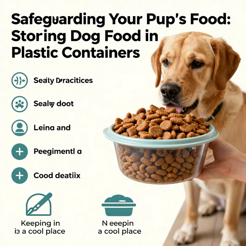 Explore the safety aspects of using different materials for dog food storage.
