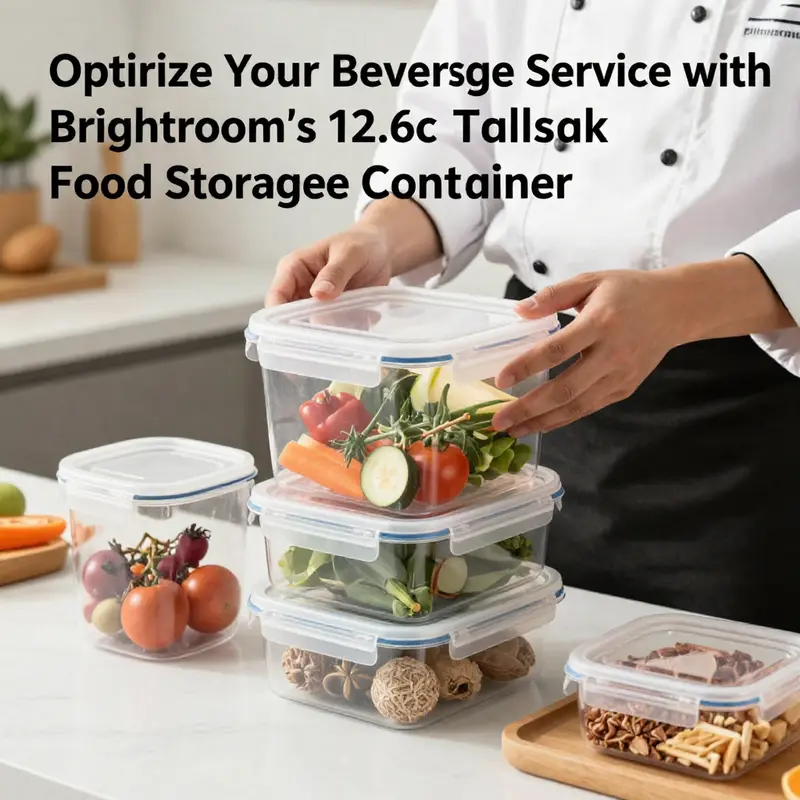 The Brightroom 12.6c Tall Rectangle Plastic Food Storage Container is ideal for organizing snacks and ingredients with clarity.