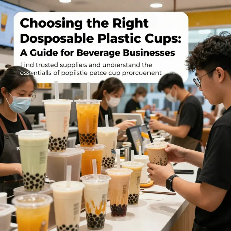 Customers enjoying bubble tea in a shop, featuring various disposable cups.
