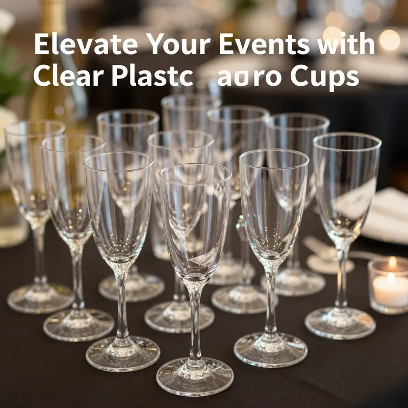 The refined design of clear plastic champagne cups exemplifies both elegance and practicality for various events.